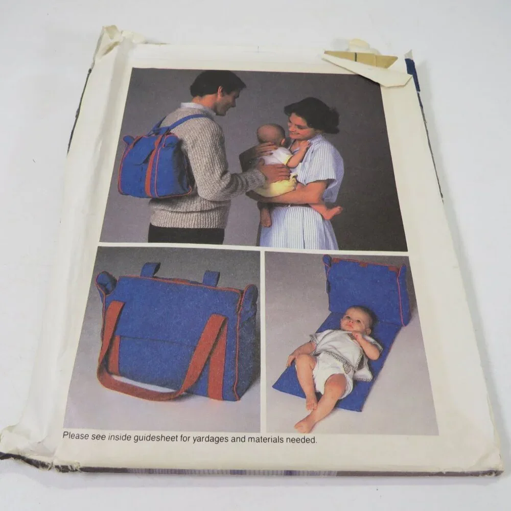 McCalls 9050 Sewing Pattern Baby Diaper Bag / Changing Mat, UNCUT